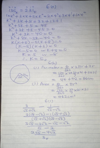 NECO Questions and Answers for Mathematics